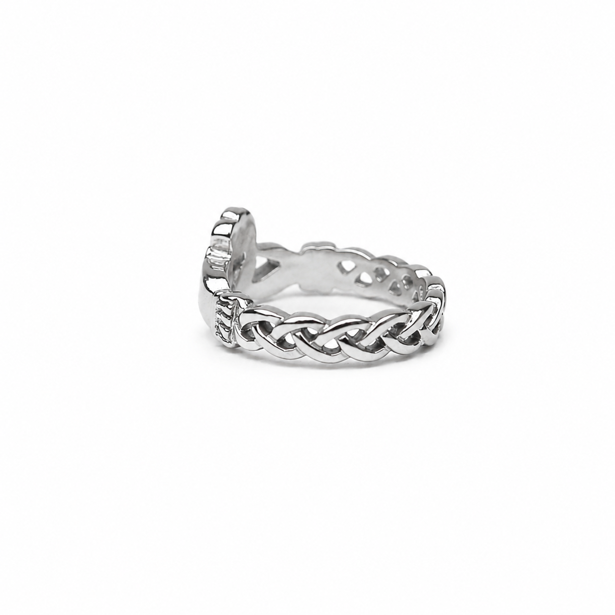 SILVER TONE CLADDAGH RING