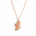 ROSE GOLD TONE MAP OF IRELAND NECKLACE